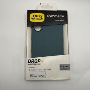 OtterBox Symmetry IPhone 16 Plus Case‎ MagSafe Cactus Leather Teal Blue Cover